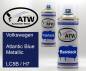 Preview: Volkswagen, Atlantic Blue Metallic, LC5B / H7: 400ml Sprühdose + 400ml Klarlack - Set, von ATW Autoteile West.